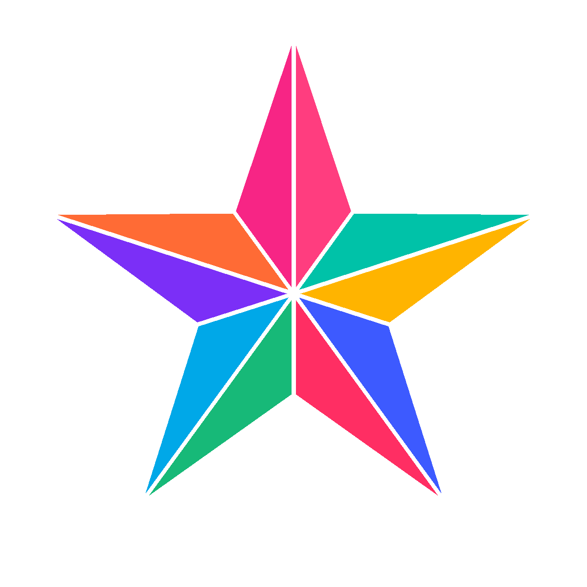 Facettiertes Stern-Logo des Allstar Chors